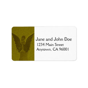 Etiqueta Ángel de guarda de oro