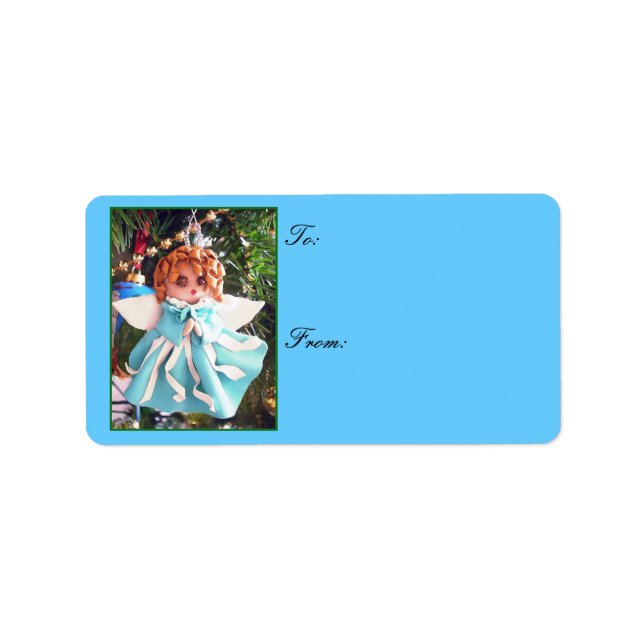 Etiqueta Ángel de vacaciones (Frente)