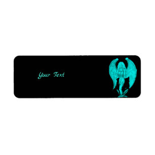 Etiqueta Ángel, diseño negro y verde