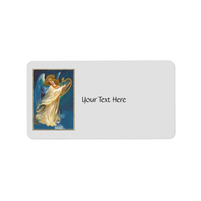 Etiqueta Ángel Jugando Música En Un Arpa (Frente)