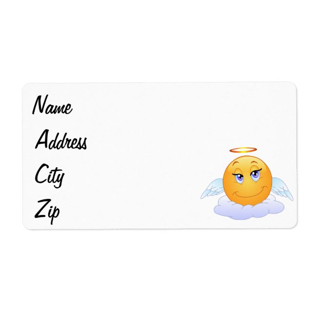 Etiqueta Angel smiley (Frente)