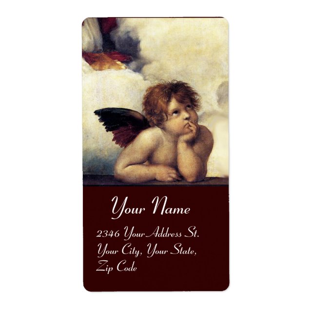 Etiqueta ANGEL / Winged Cherub (Frente)