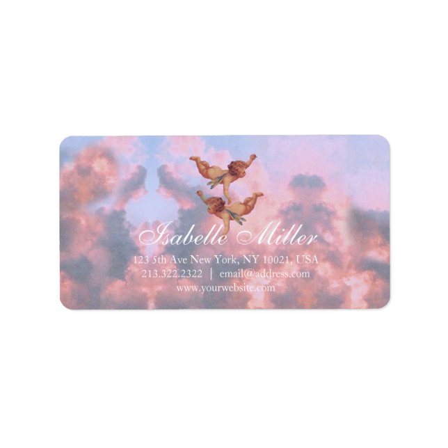 Etiqueta Ángeles en el cielo (Frente)