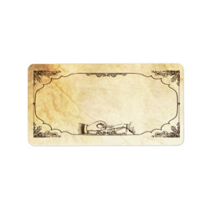 Etiqueta Anillo de Ceremonia de Vintage de dirección de cor