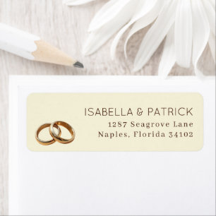 Etiqueta Anillos de boda beige elegantes