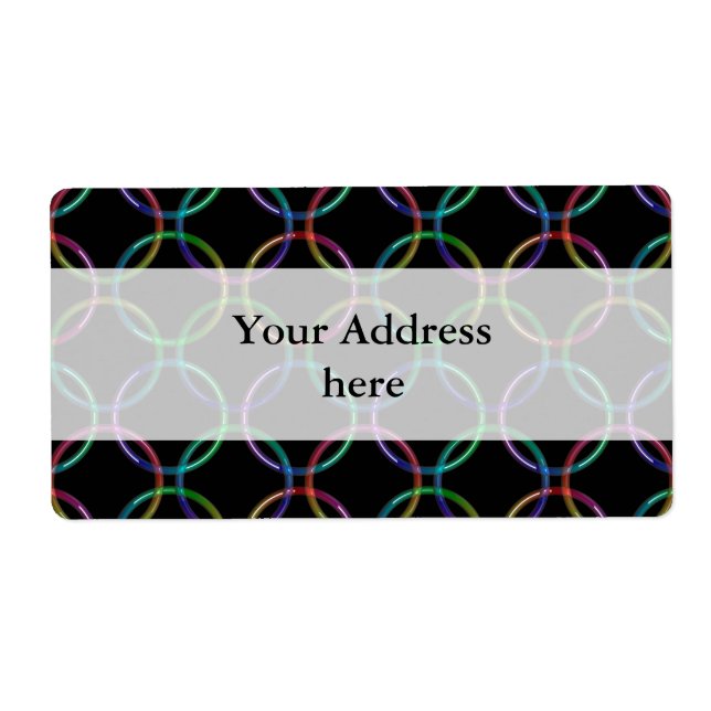 Etiqueta Anillos de interbloqueo Rainbow 3D + tus ideas (Frente)