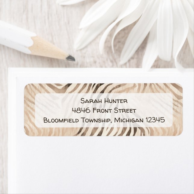 Etiqueta Animal de piel de cebra , dirección de retorno del (In situ)