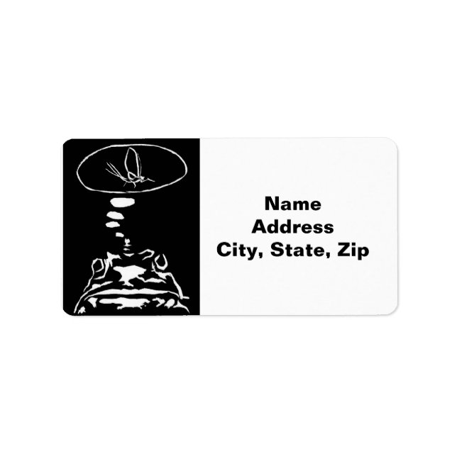 Etiqueta Animales inteligentes de ciencia ficción "Sueños d (Frente)