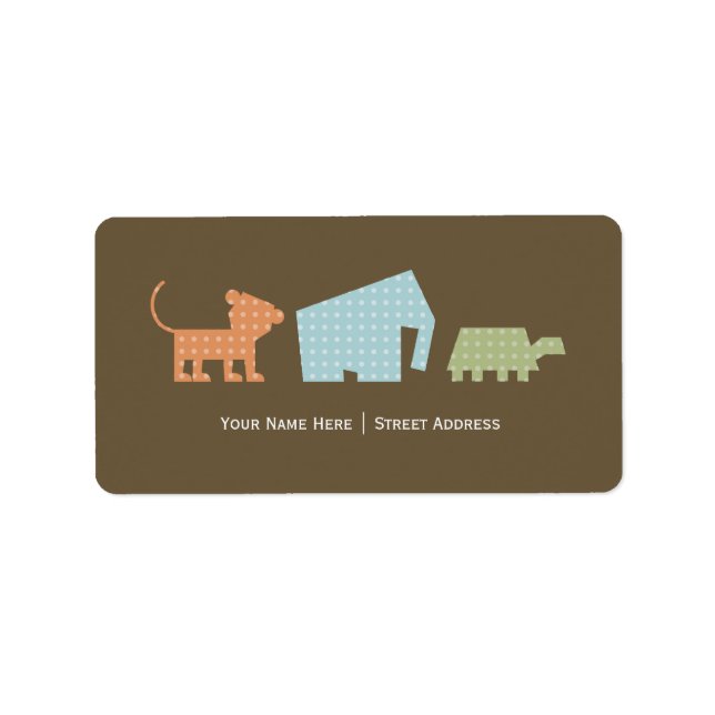 Etiqueta Animales personalizados (Frente)