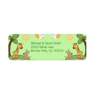 Etiqueta Animales Safari Cheetah Imprimir Baby Shower