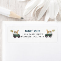 Animales Safari manejados por Baby Shower Greenery