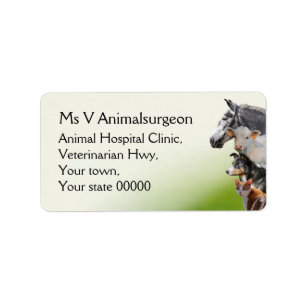 Etiqueta Animales veterinarios