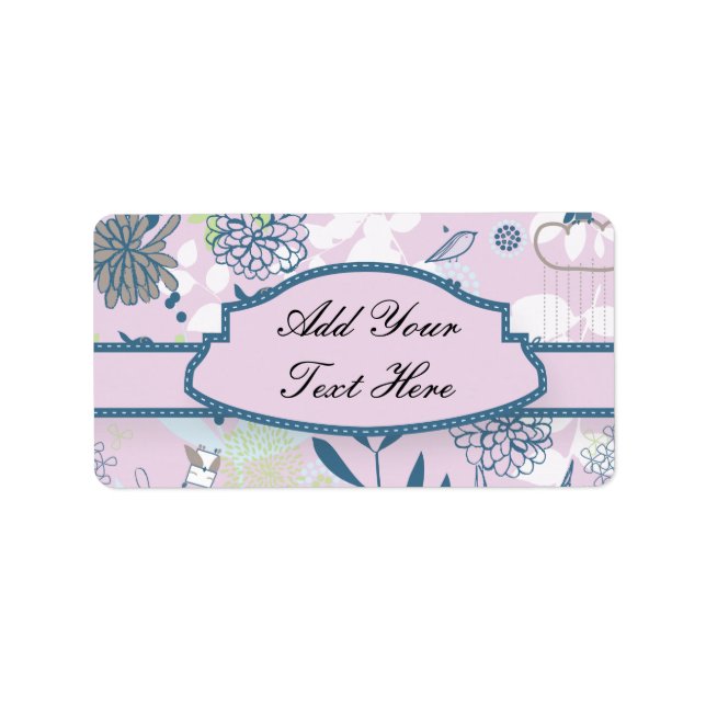 Etiqueta Animales y flores (Frente)