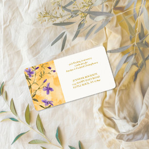 Etiqueta Aniversario de la floral de las Violetas de Oro 50