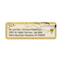 Etiqueta Aniversario de Oro Amantes