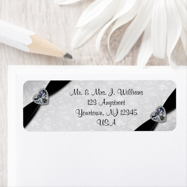 Etiqueta Aniversario del 60° Boda de Damask (In situ)