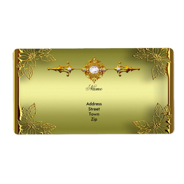 Etiqueta Aniversario del Compromiso Dorado Verde de Elite A (Frente)