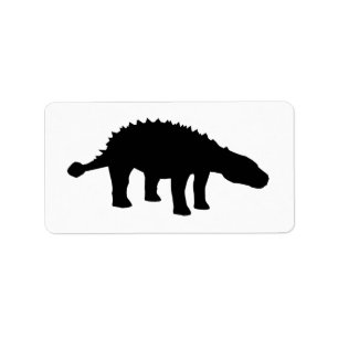 Etiqueta Ankylosauro Dino Dinosaur Silhouette