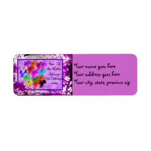 Etiqueta Año del conejo