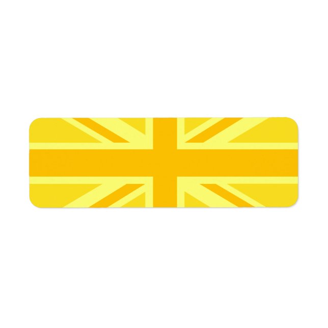 Etiqueta Antecedentes de la bandera británica amarilla (Frente)
