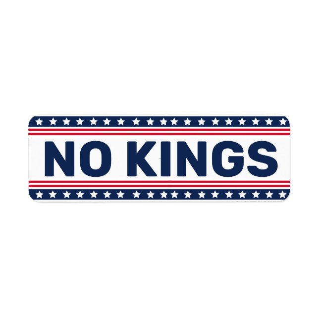 Etiqueta Anti Trump No Kings Protesta Resiste (Frente)
