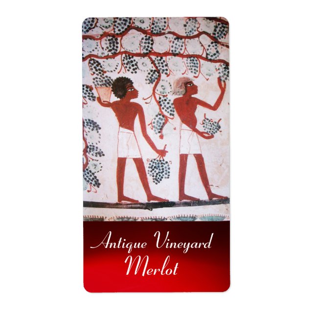 ETIQUETA ANTIGUA COSECHA VINEYARD EGYPTIAN VINEYARD (Frente)