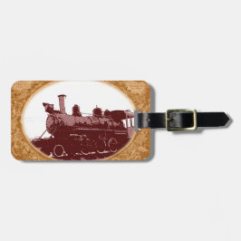 Etiqueta antigua del bolso del tren