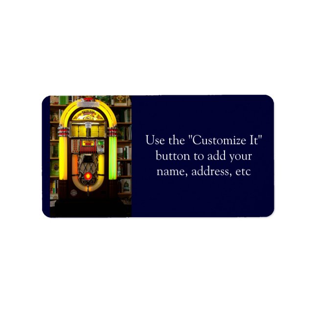 Etiqueta Antiguo Jukebox (Frente)