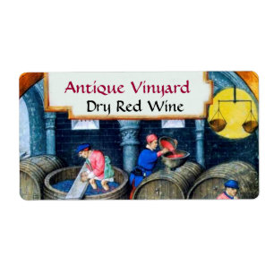 ETIQUETA ANTIGUO VINEYARD VINEYARD BARRELS DE VINO ROJO