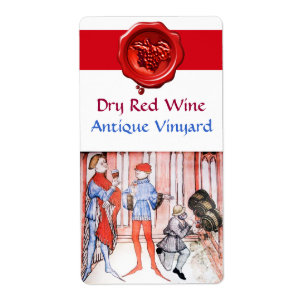 ETIQUETA ANTIGUO VINEYARIO VINO ROJO DE VINO DE GRIPE CON B
