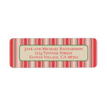 Antiguos Navidades de moda Stripe Vintage Rosa y R