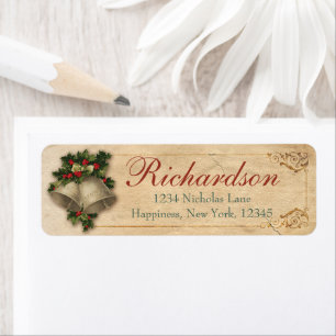 Etiqueta Antiguos Navidades victorianos campanan tradición