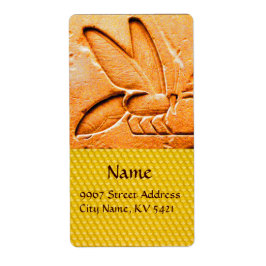 ETIQUETA ANTIQUE EGYPTIAN HONEY BEE BEEKEEPER