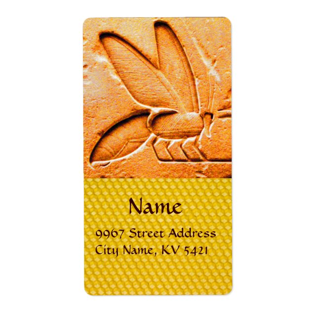 ETIQUETA ANTIQUE EGYPTIAN HONEY BEE BEEKEEPER (Frente)