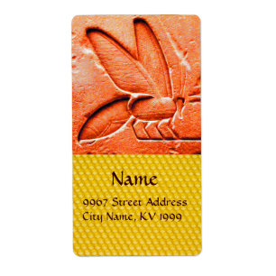 ETIQUETA ANTIQUE EGYPTIAN HONEY BEE BEEKEEPER