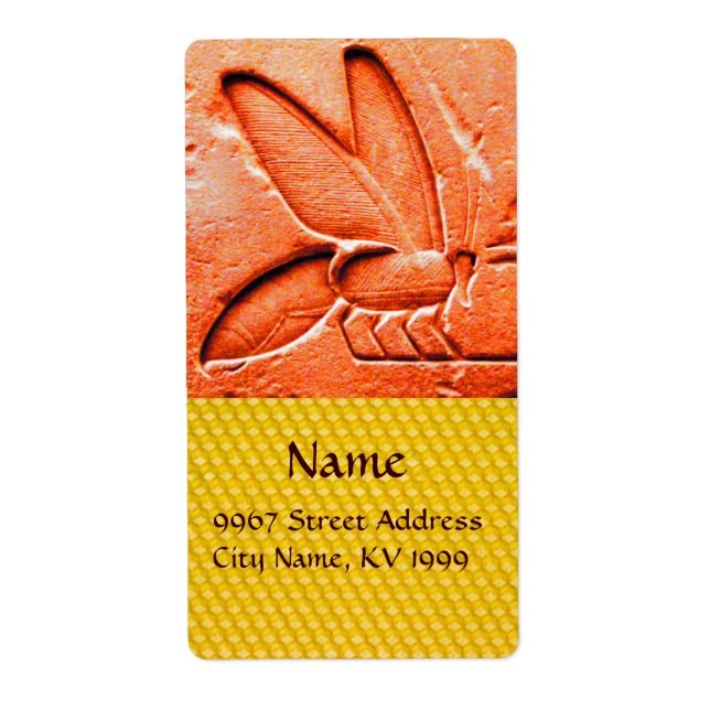 ETIQUETA ANTIQUE EGYPTIAN HONEY BEE BEEKEEPER (Frente)