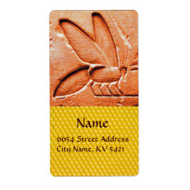 ETIQUETA ANTIQUE EGYPTIAN HONEY BEE BEEKEEPER