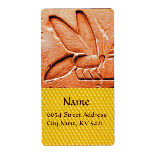 ETIQUETA ANTIQUE EGYPTIAN HONEY BEE BEEKEEPER