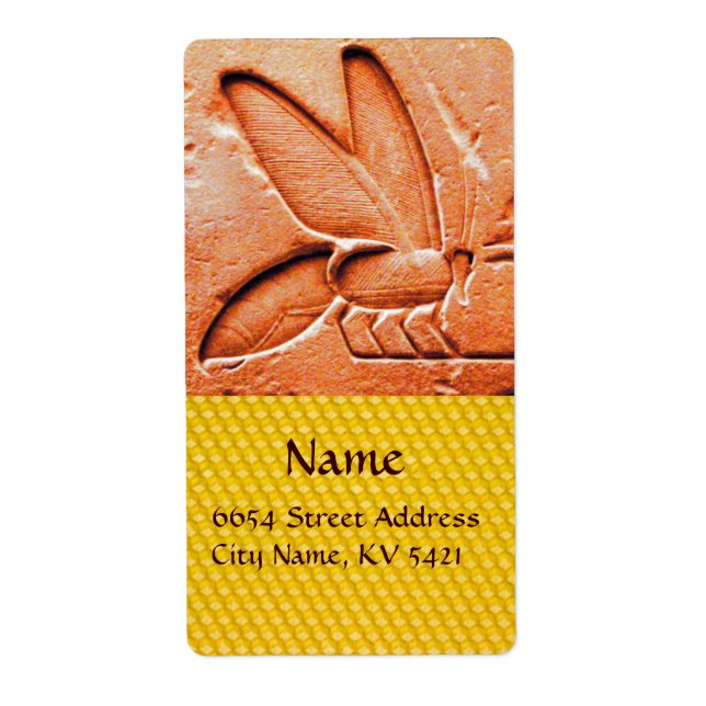 ETIQUETA ANTIQUE EGYPTIAN HONEY BEE BEEKEEPER (Frente)