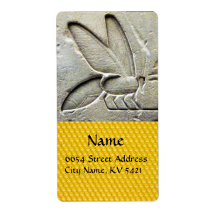 ETIQUETA ANTIQUE EGYPTIAN HONEY BEE BEEKEEPER