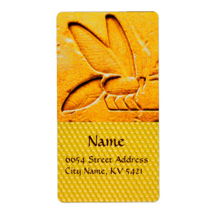 ETIQUETA ANTIQUE EGYPTIAN HONEY BEE BEEKEEPER