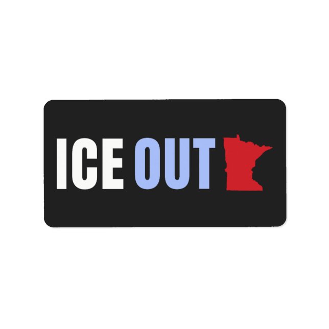 Etiqueta Antitrump ICE OUT (Frente)
