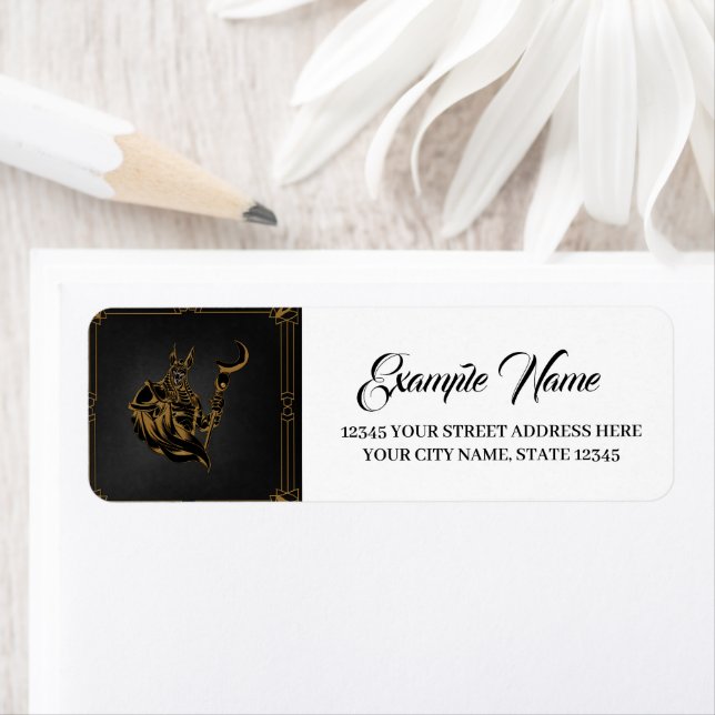 Etiqueta Anubis antiguo de Egipto. (In situ)