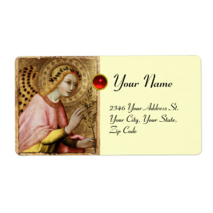 Etiqueta ANUNCIO ANGEL, rubí rojo