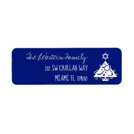 Etiqueta Any Color Christmas + Hanukkah Tree + Chalk | Blue