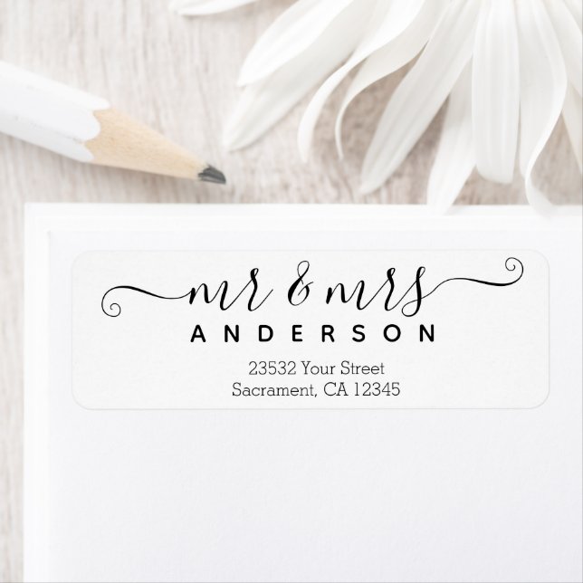 Etiqueta Apellido del Sr. y la Sra. (In situ)