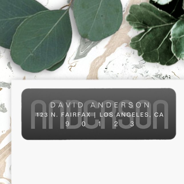 Etiqueta Apellido moderno con degradado gris oscuro sutil (Subido por el creador)