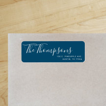 Apellido personalizado de familia Océano Azul Dire