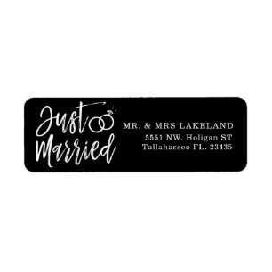 Etiqueta Apenas negro personalizado el casado de la