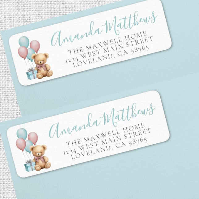 Etiqueta Apenas Podemos Esperar Fiesta de Bebé (We Can Bearly Wait Baby Shower label )
